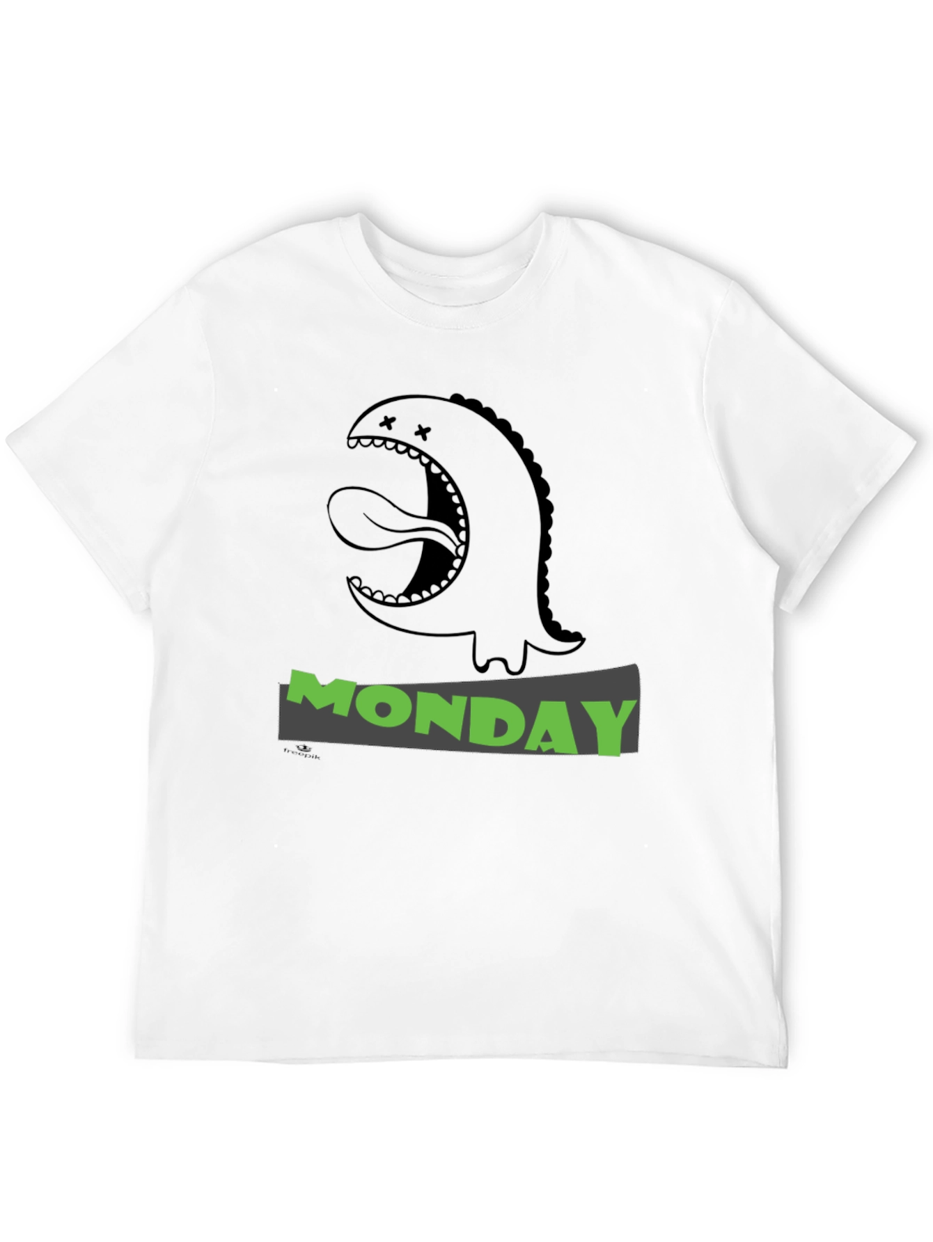 Monday Monster Graphic T-Shirt - Black