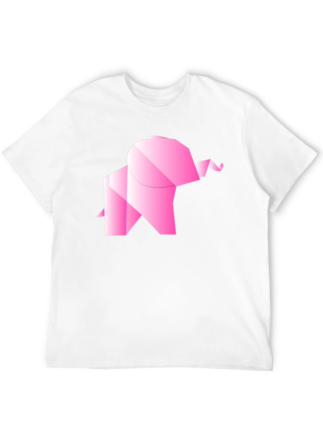 Origami Elephant Graphic Tee - Stylish Black T-Shirt