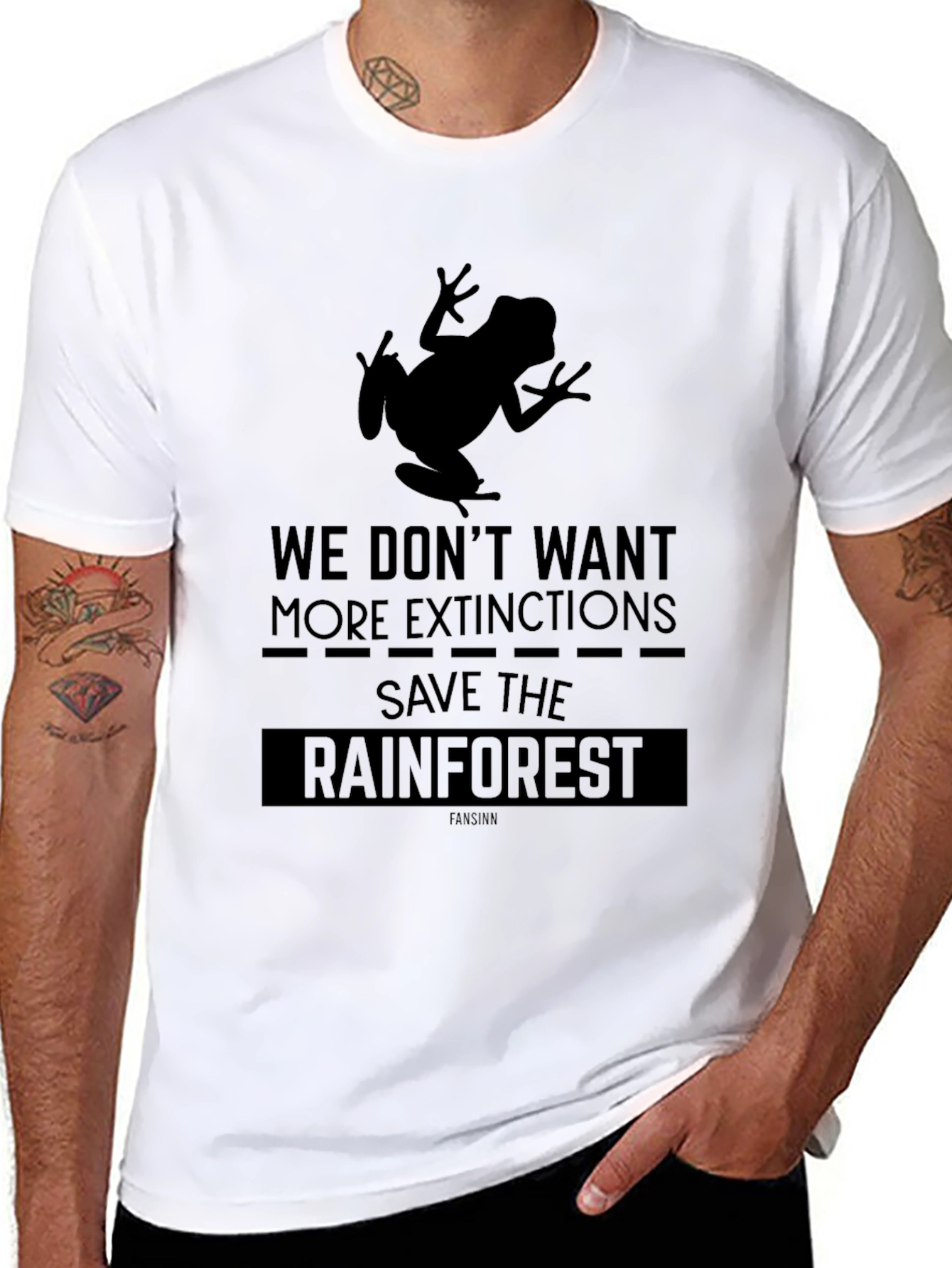 Save the Rainforest Black Graphic Tee