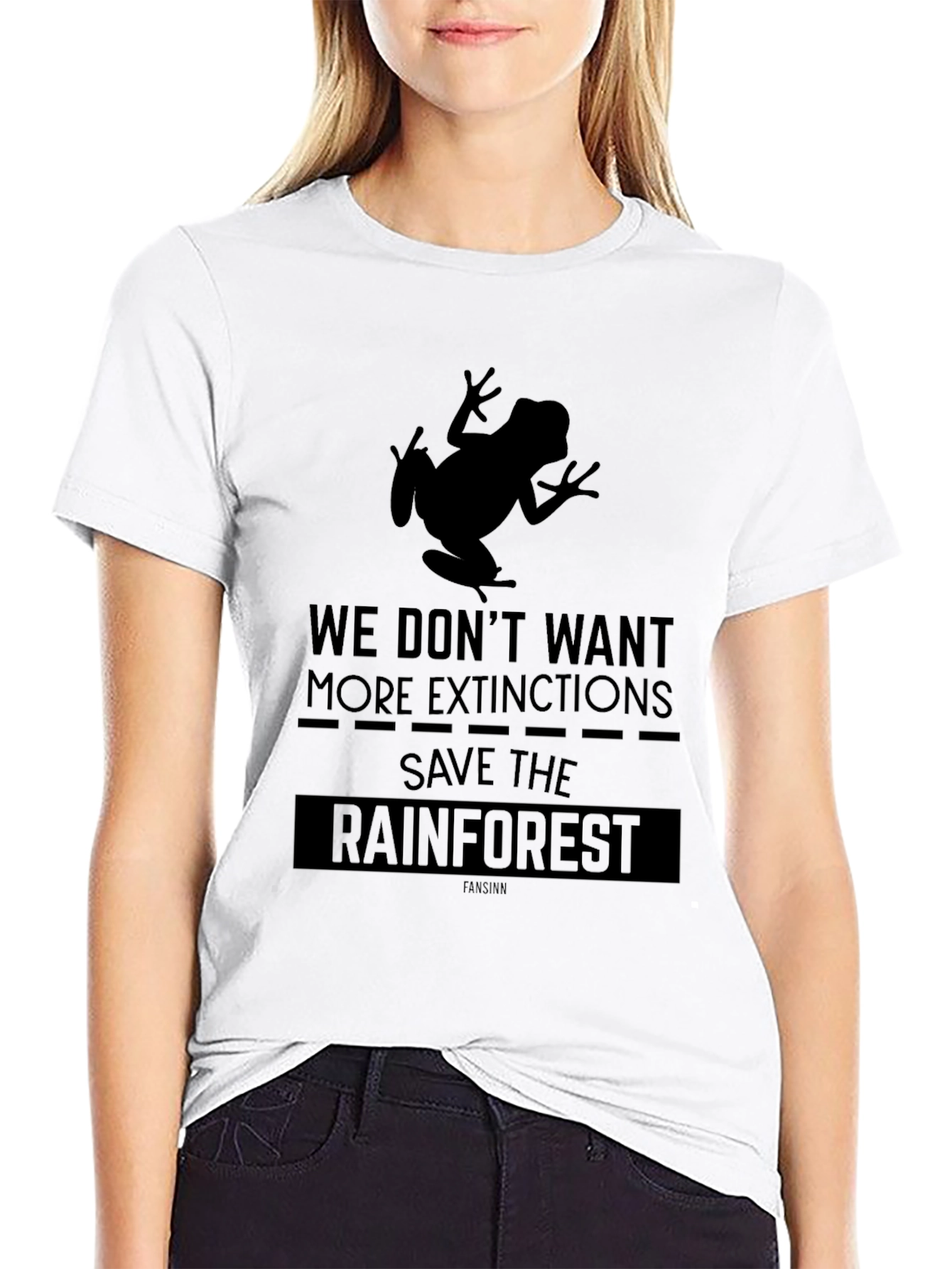 Save the Rainforest Black Graphic Tee