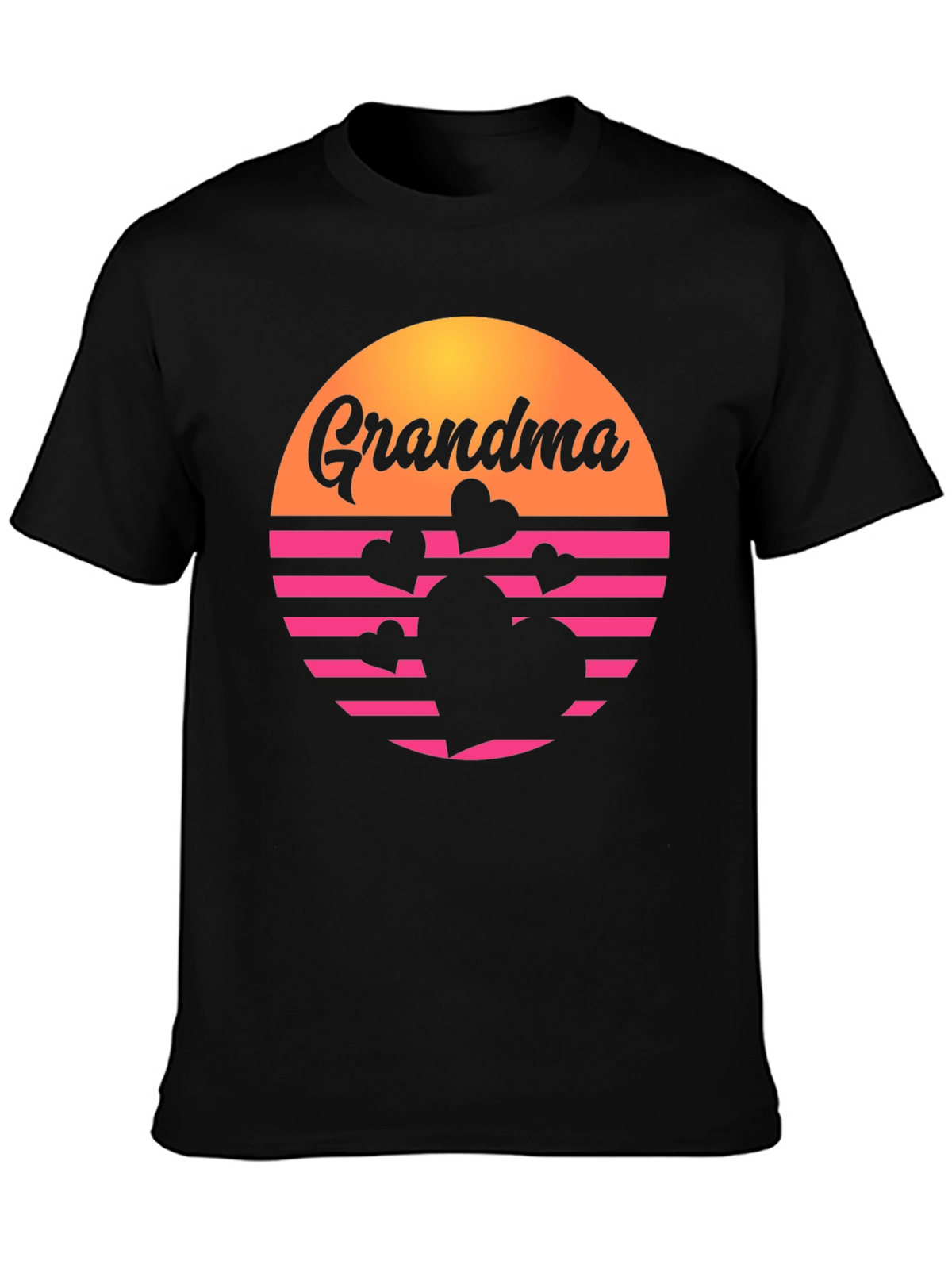 Retro Grandma Heart Graphic T-Shirt
