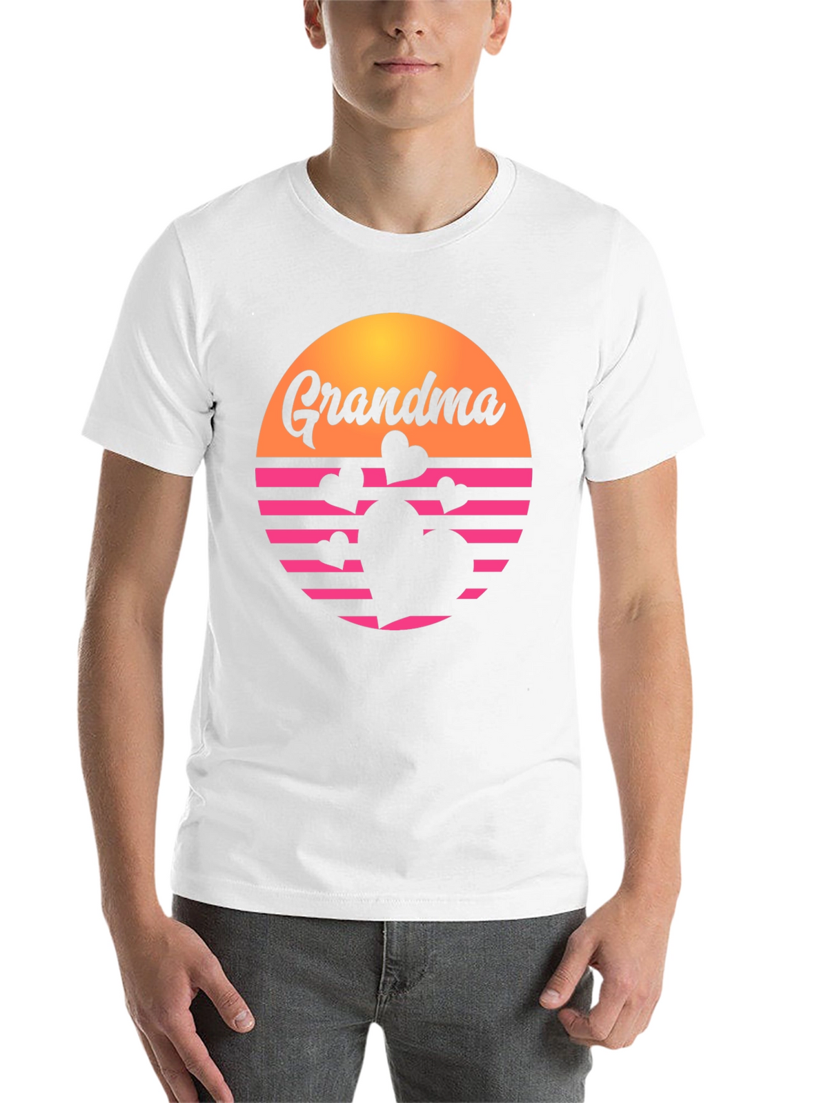 Retro Grandma Heart Graphic T-Shirt
