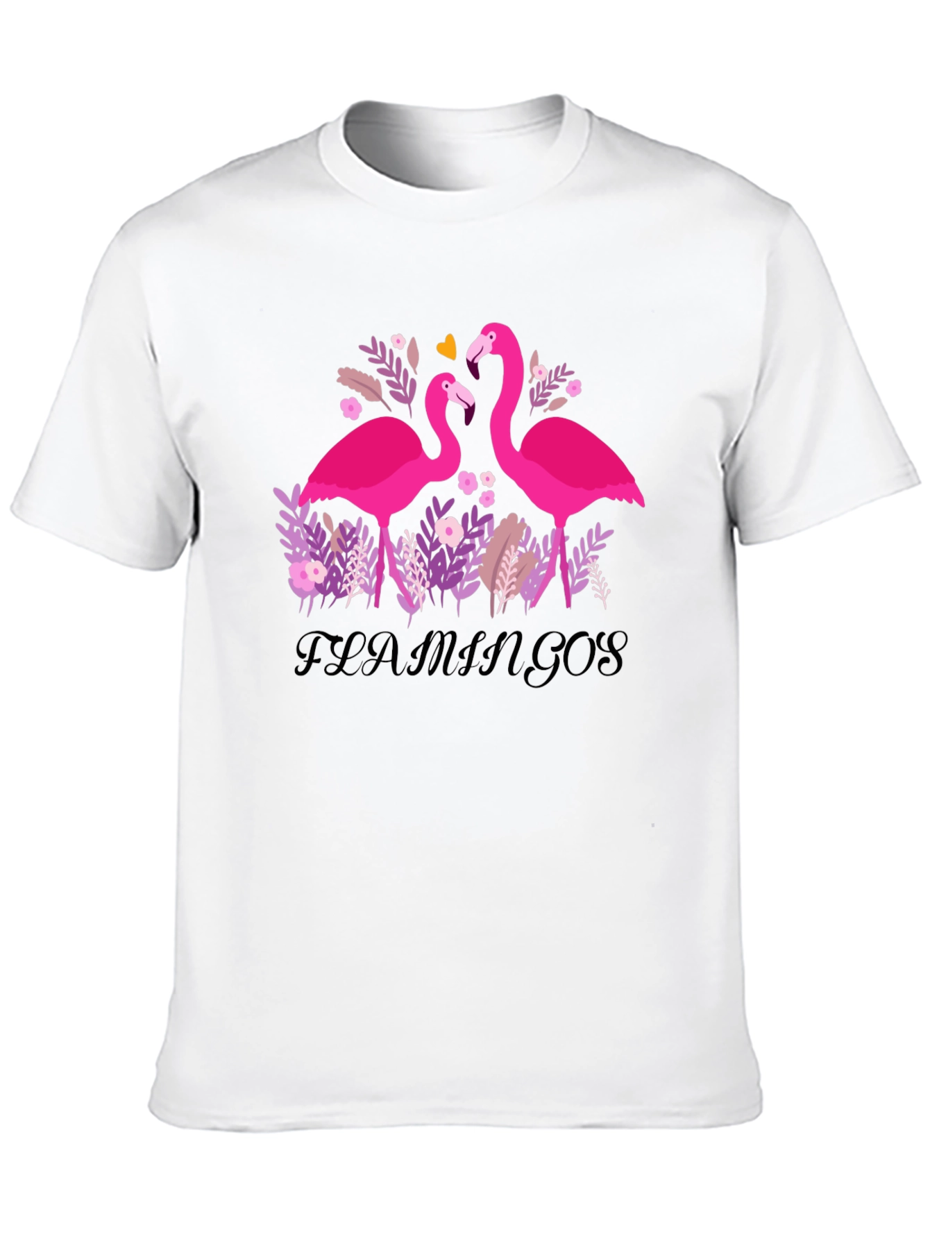 Flamingo Graphic Tee - Stylish Black T-Shirt