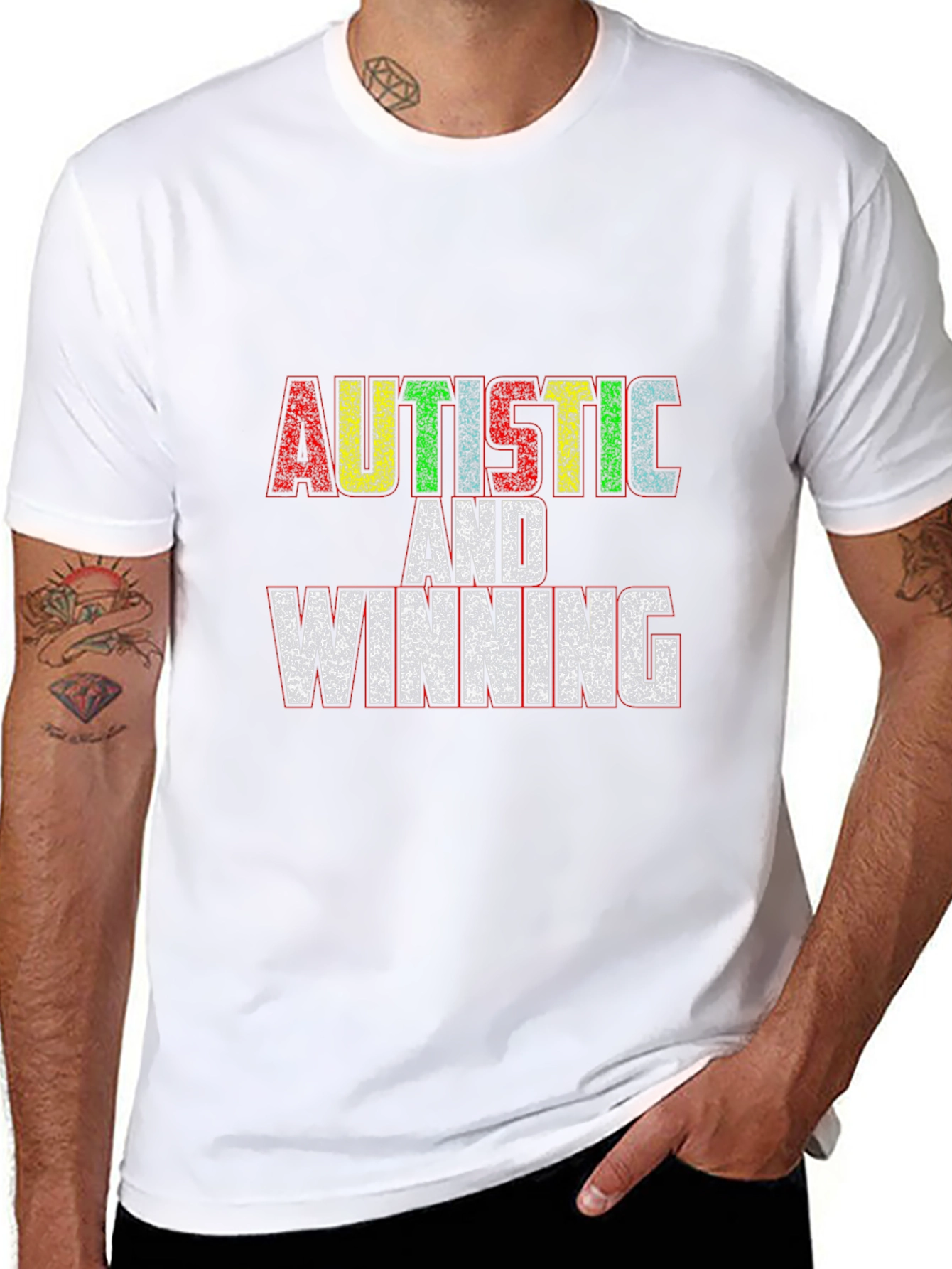 Autistic and Winning Black T-Shirt