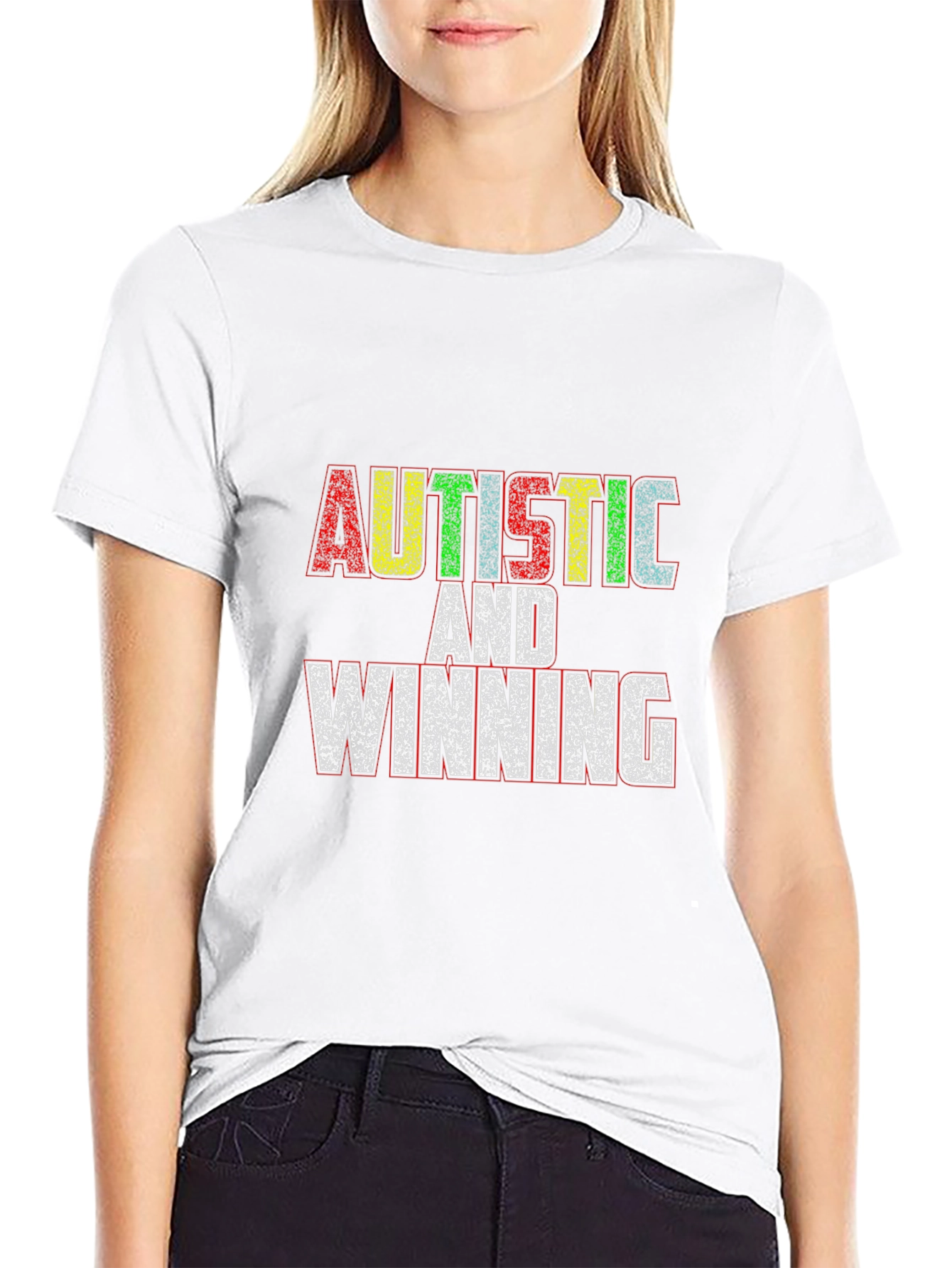 Autistic and Winning Black T-Shirt