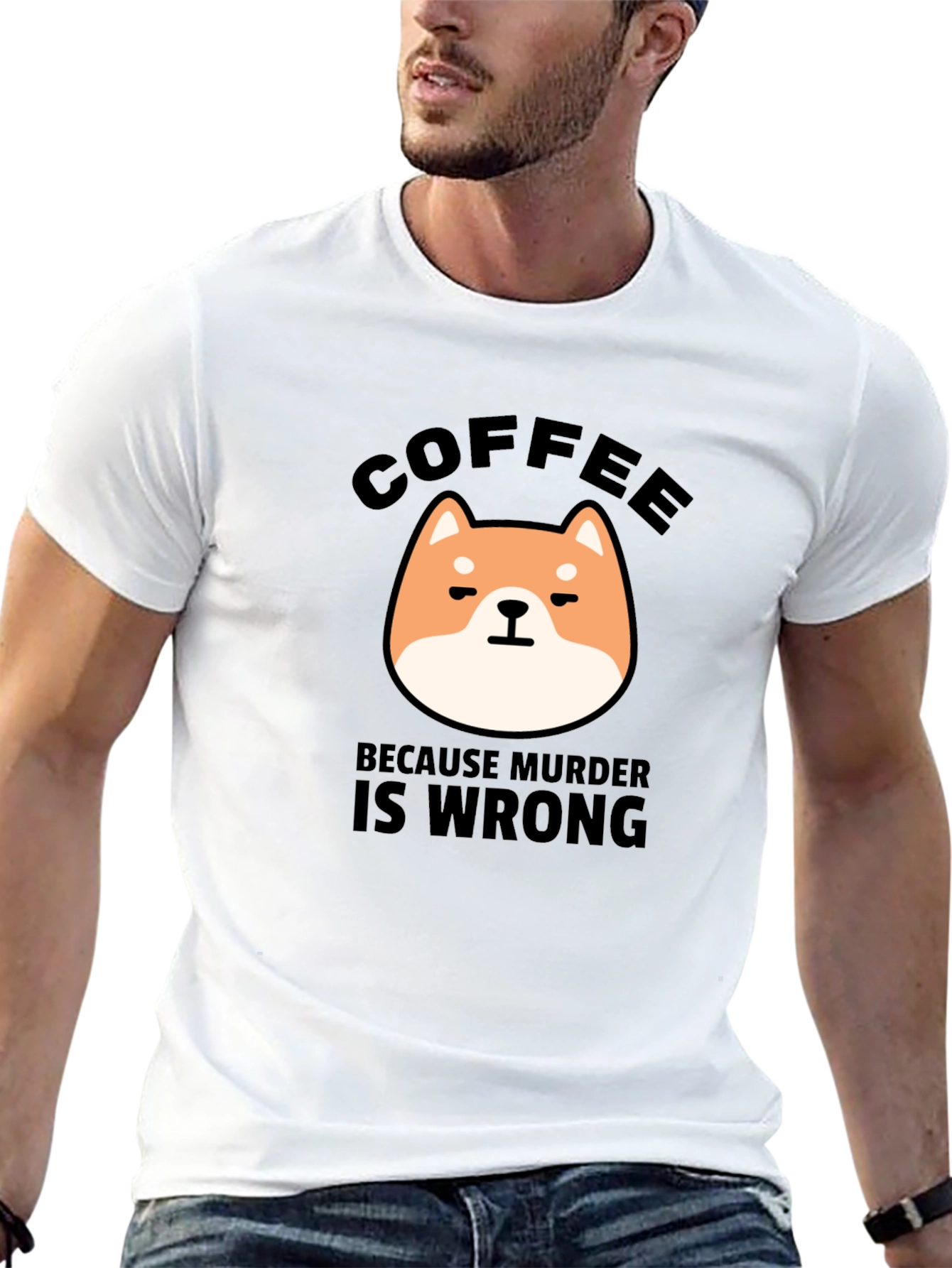 Coffee Because Murder Is Wrong Graphic T-Shirt