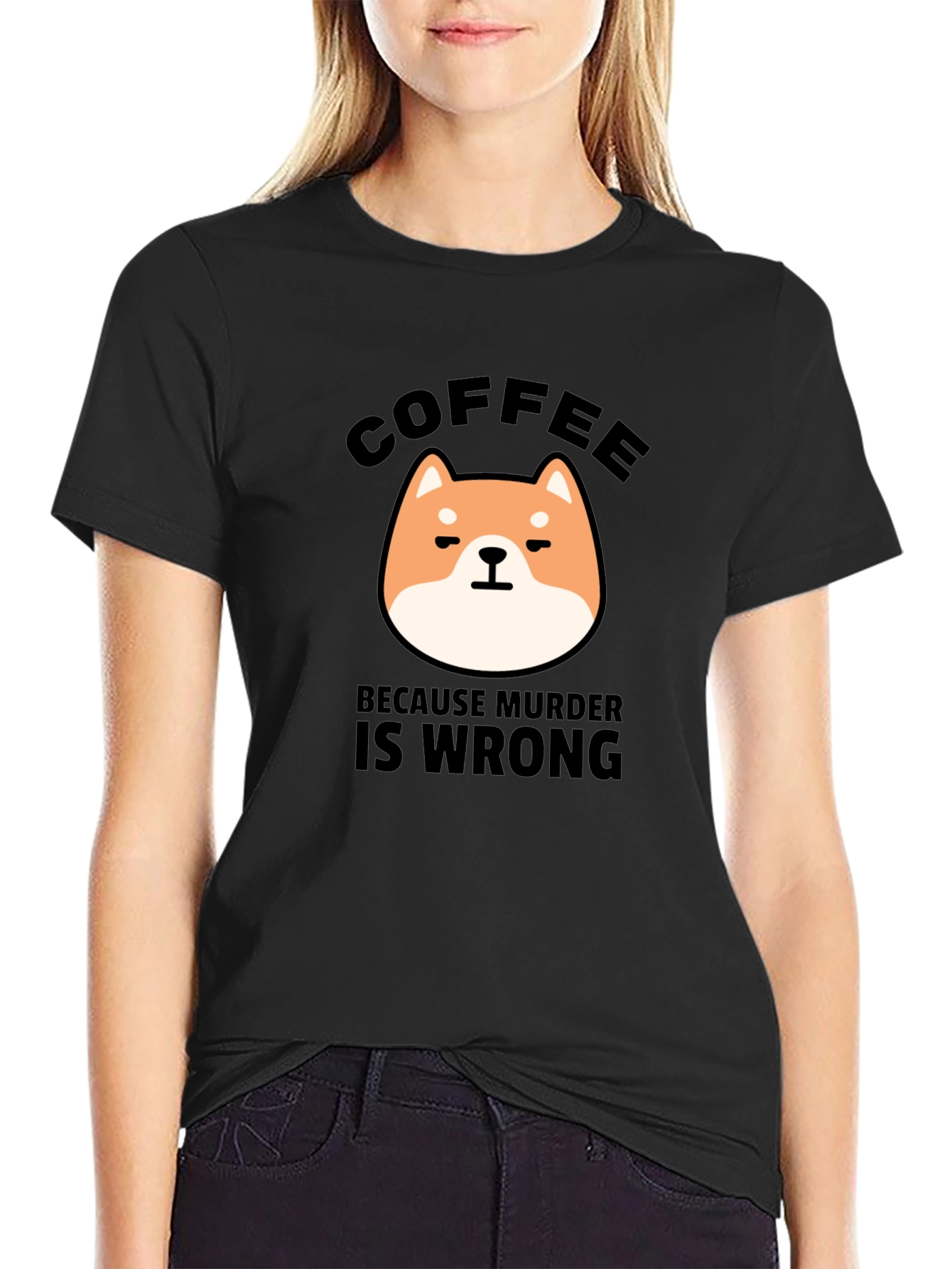 Coffee Because Murder Is Wrong Graphic T-Shirt