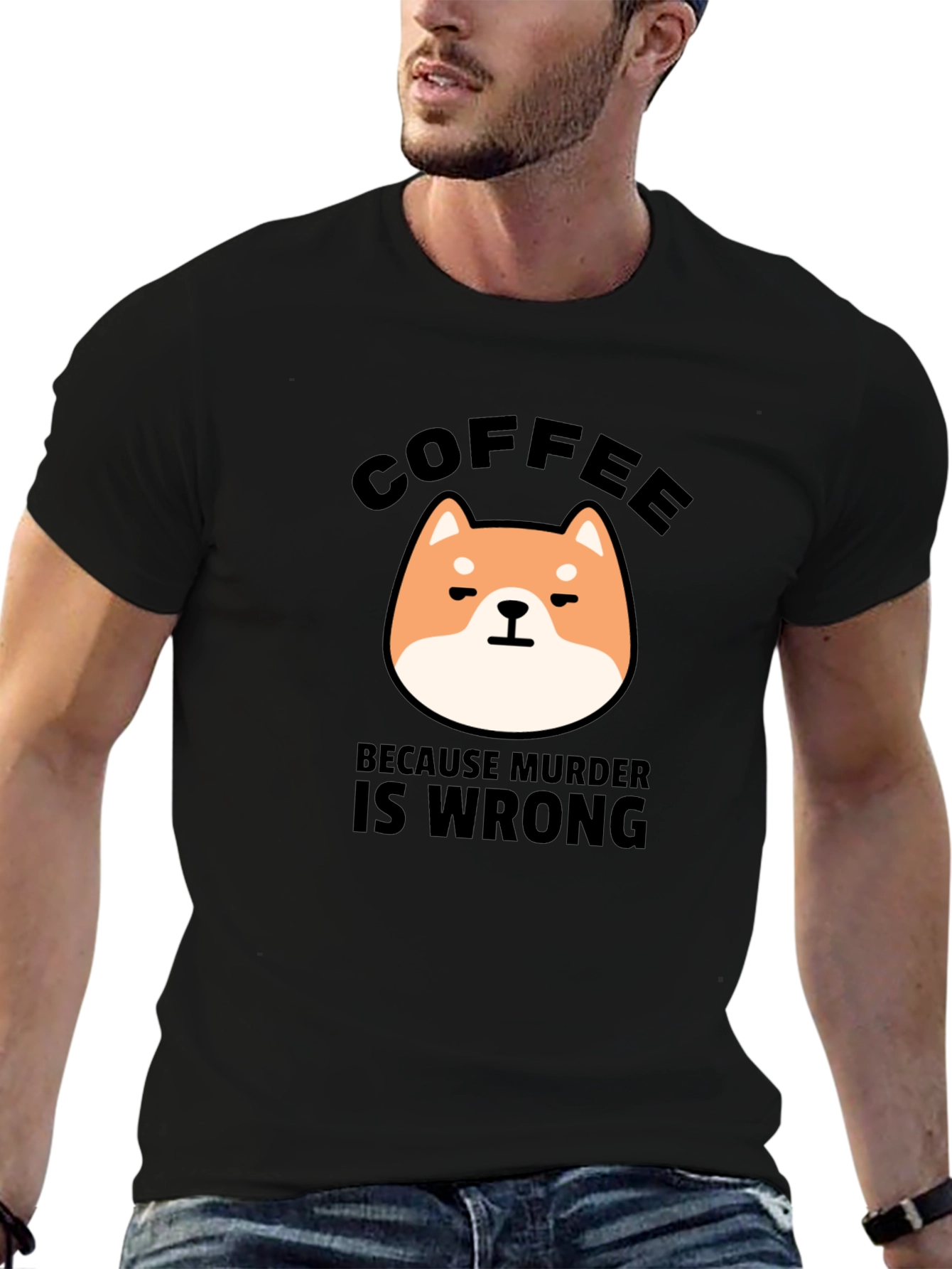 Coffee Because Murder Is Wrong Graphic T-Shirt