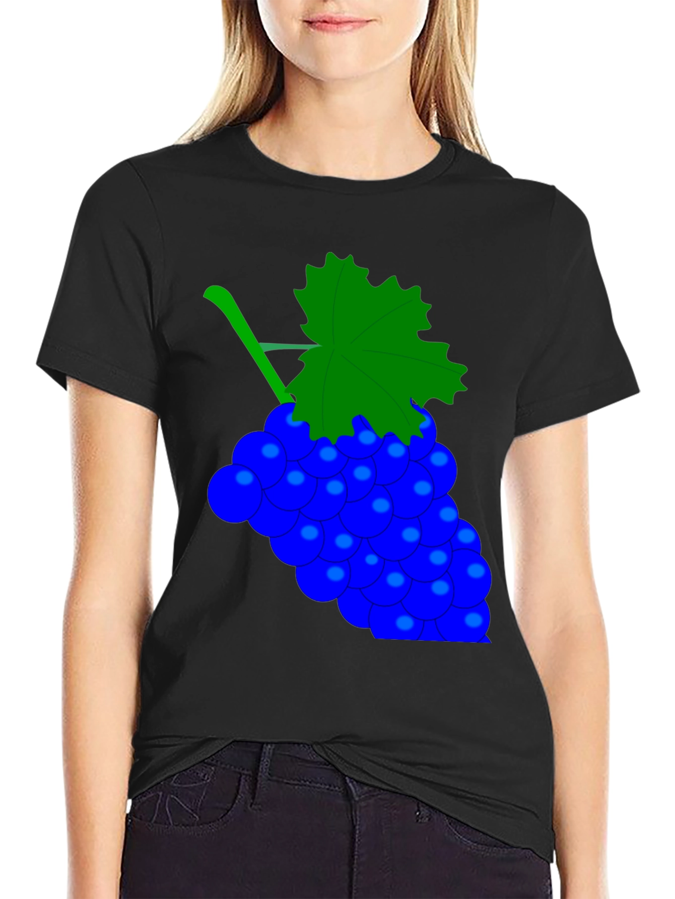 Grapes Graphic Black Tee