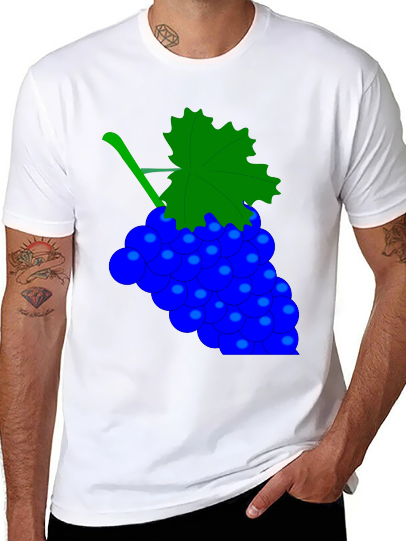 Grapes Graphic Black Tee