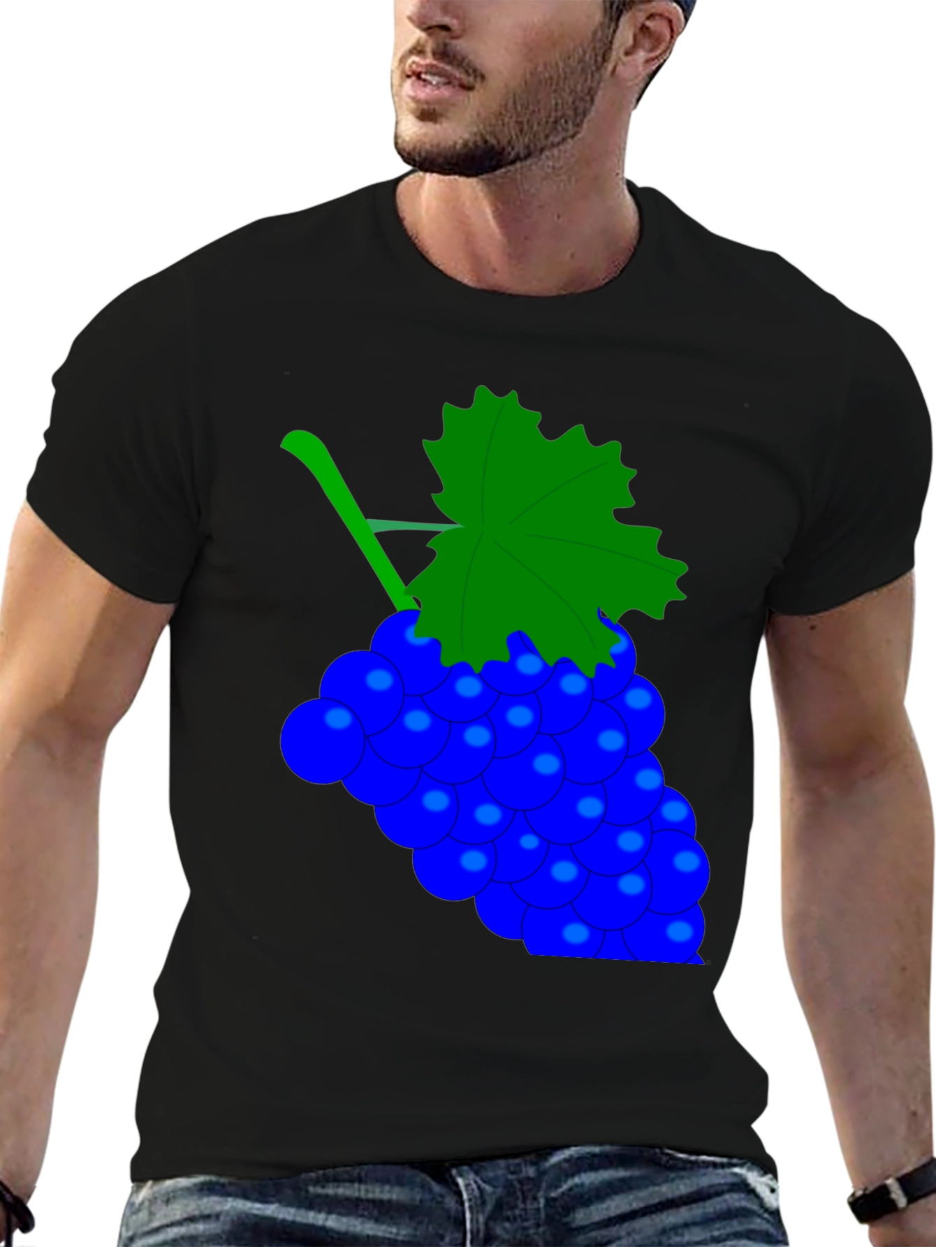 Grapes Graphic Black Tee