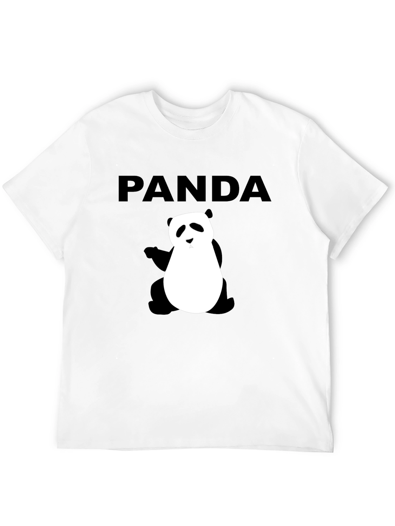PANDA Graphic Print Black T-Shirt