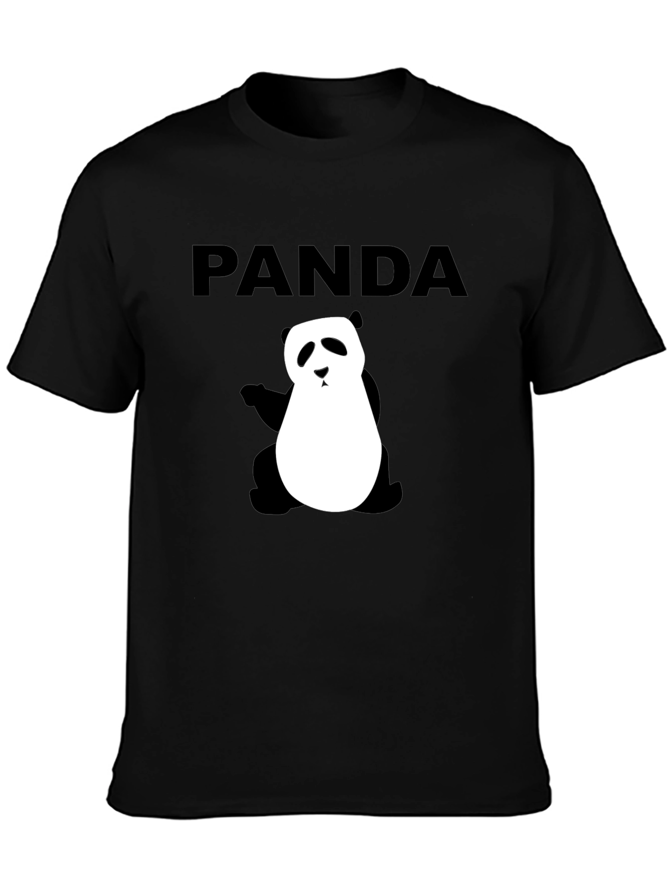 PANDA Graphic Print Black T-Shirt