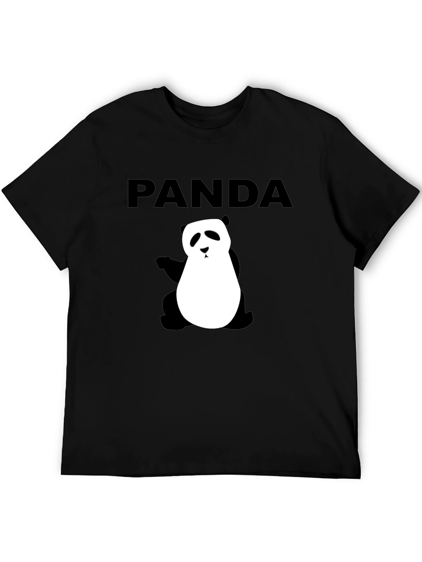 PANDA Graphic Print Black T-Shirt