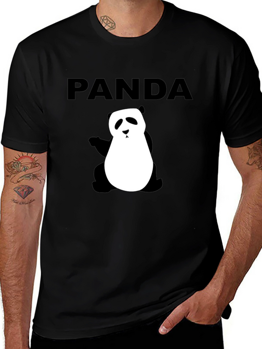 PANDA Graphic Print Black T-Shirt