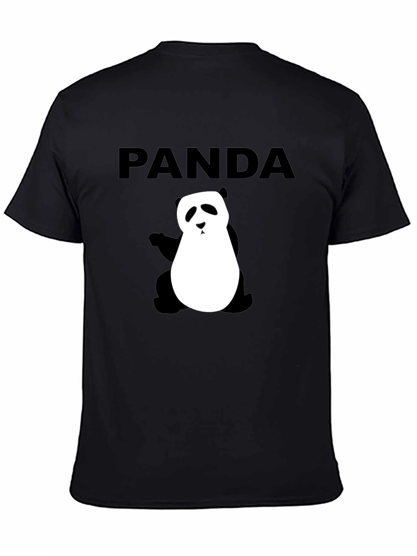 PANDA Graphic Print Black T-Shirt