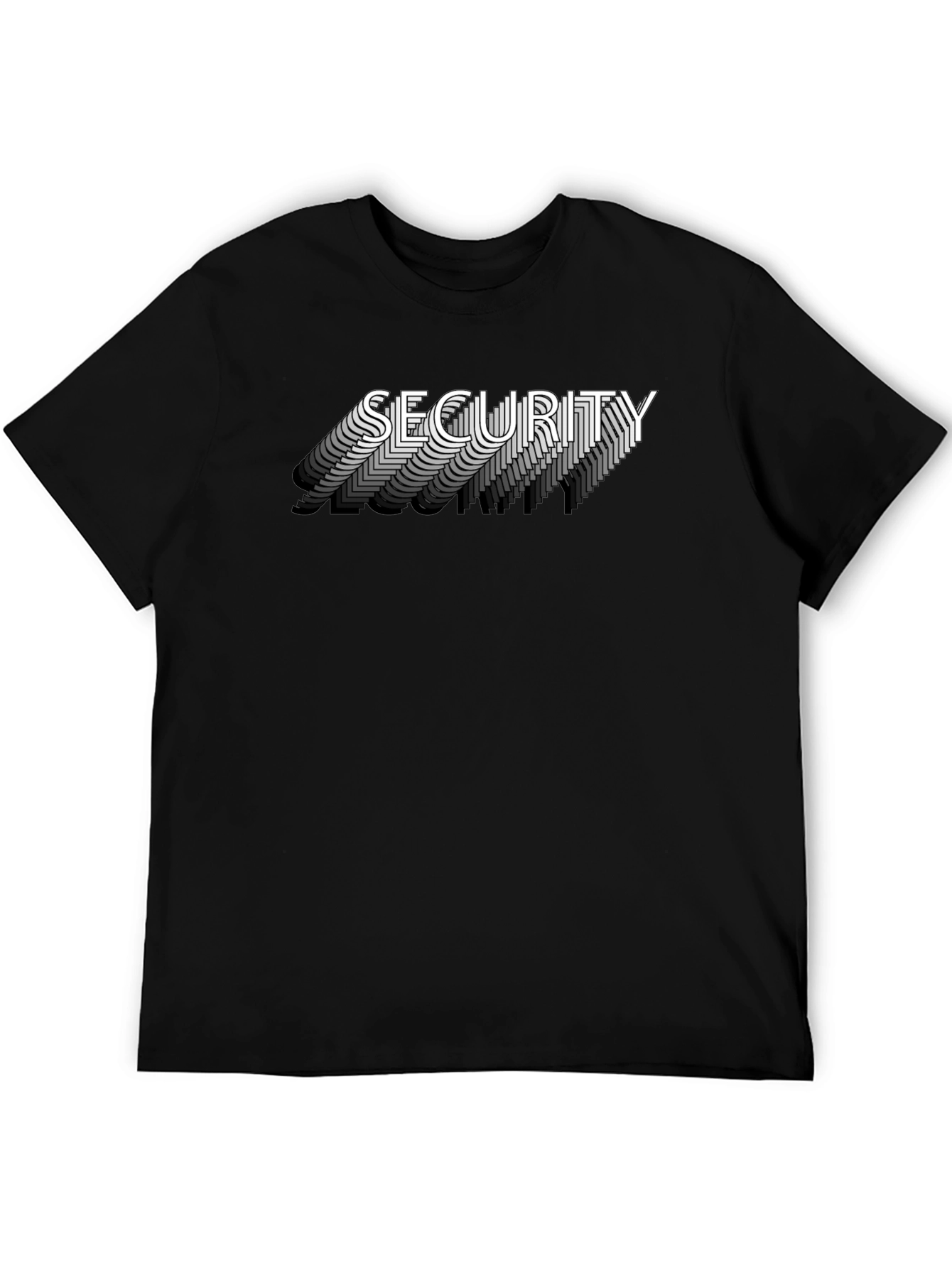 Security Graphic Tee - Cool Layered Shadow Print