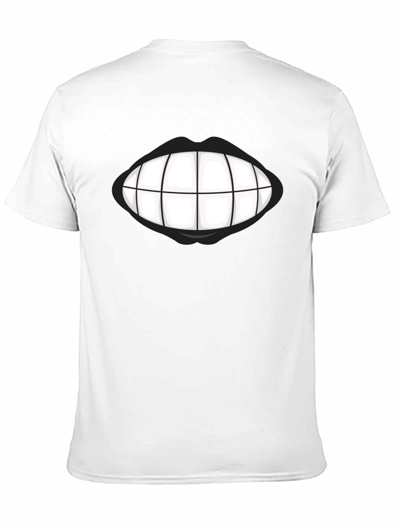 Grinning Teeth Graphic Tee - Bold Black T-Shirt