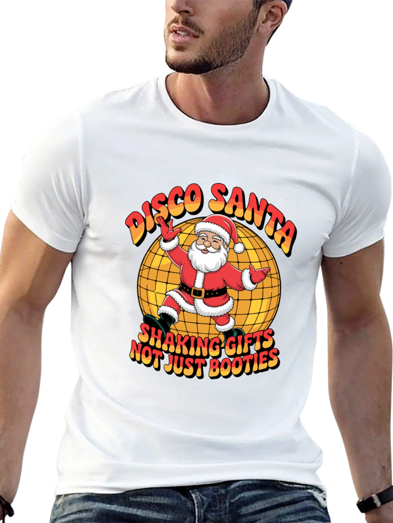 Disco Santa T-Shirt - Shaking Gifts Not Just Booties!