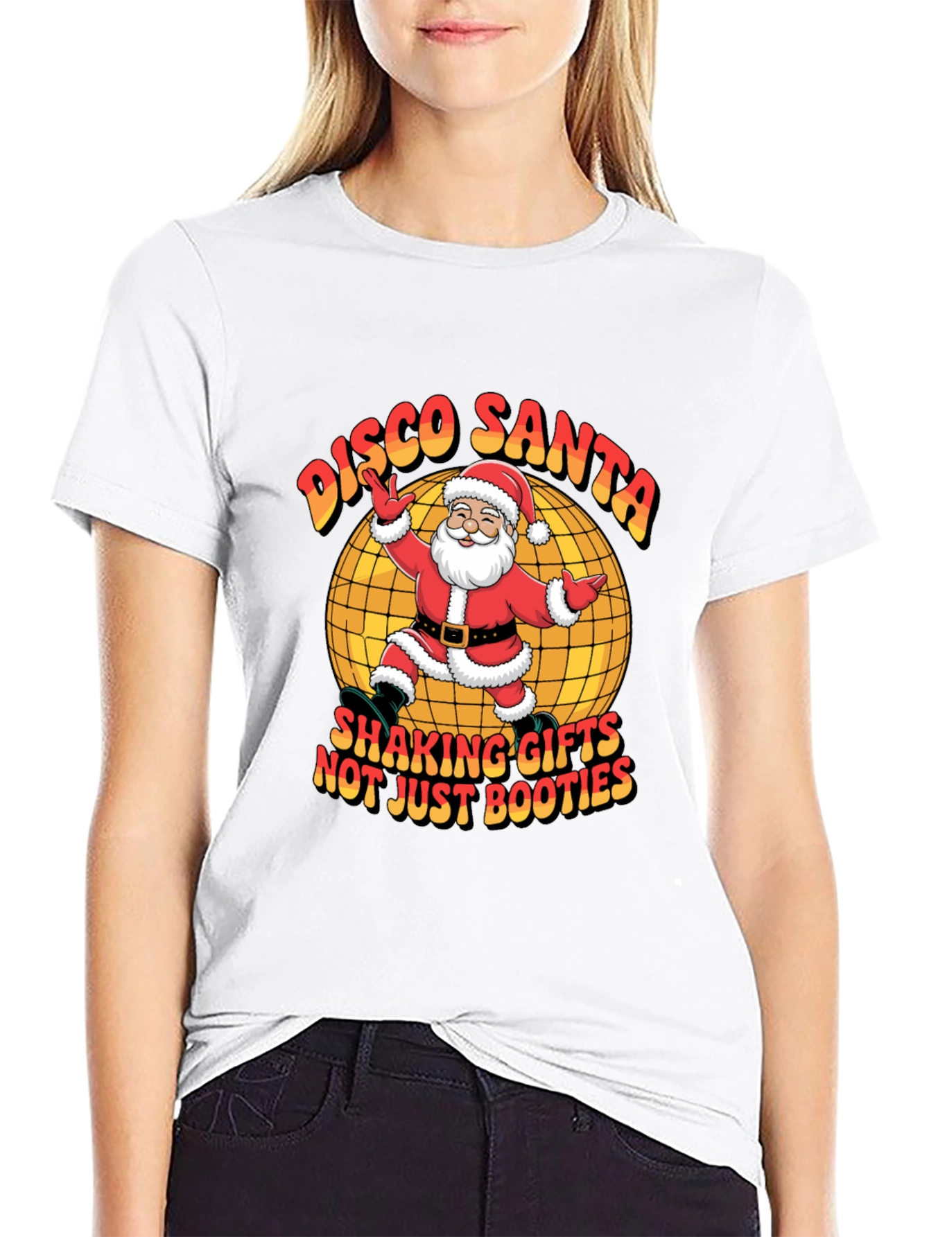 Disco Santa T-Shirt - Shaking Gifts Not Just Booties!