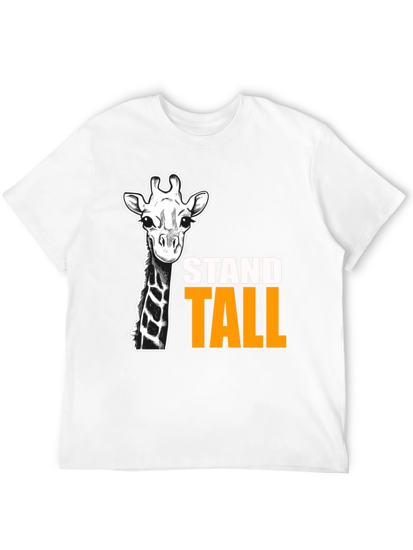 Stand Tall Giraffe Graphic T-Shirt - Black