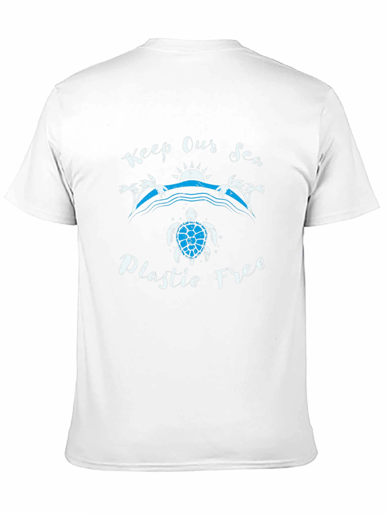 Keep Our Sea Plastic Free Black T-Shirt