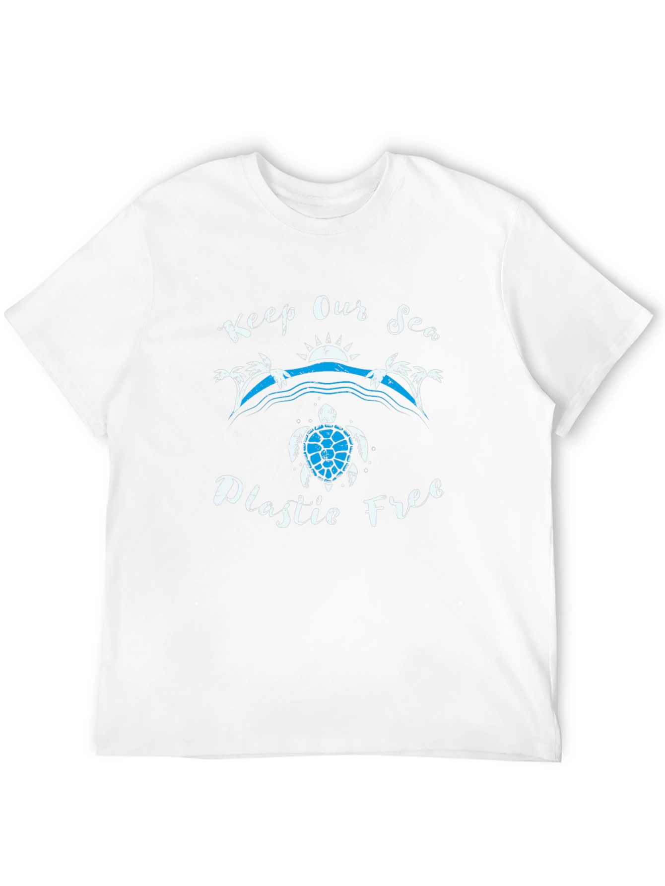 Keep Our Sea Plastic Free Black T-Shirt
