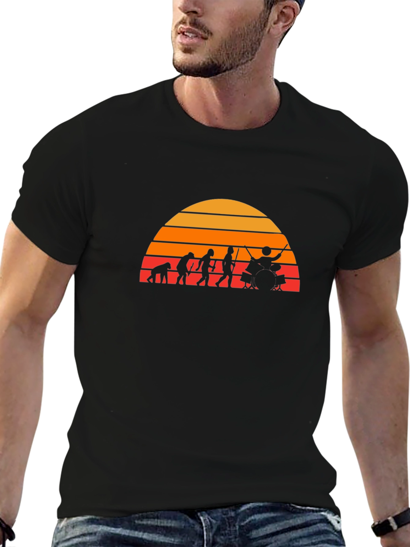 Drummer Evolution T-Shirt - Black