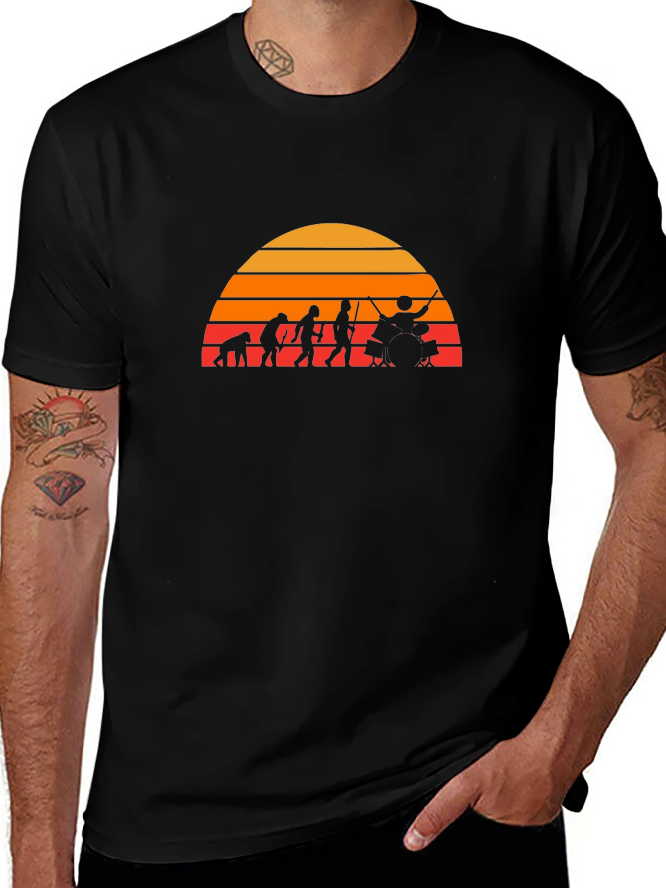 Drummer Evolution T-Shirt - Black