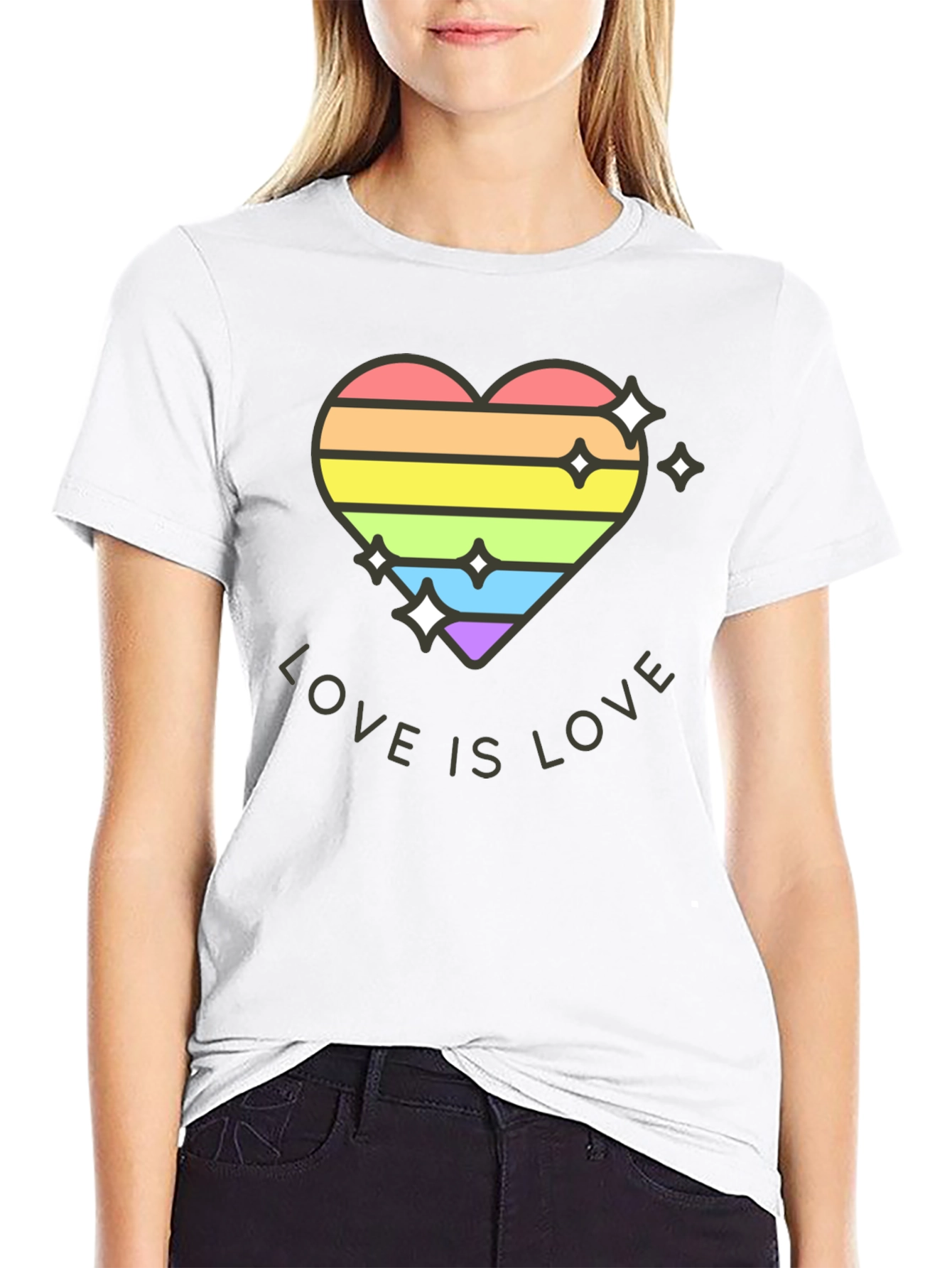 Love is Love Rainbow Heart Tee
