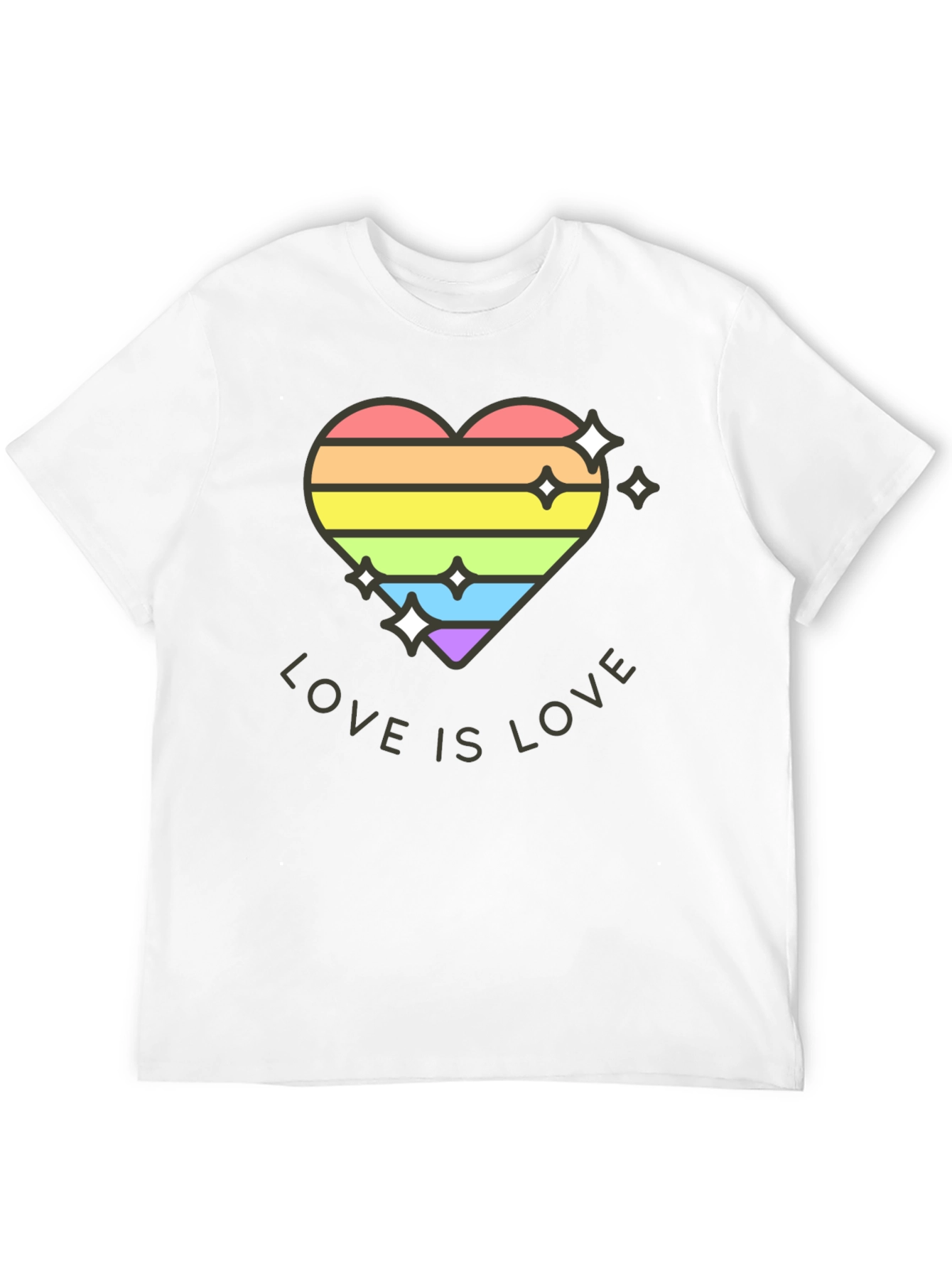 Love is Love Rainbow Heart Tee