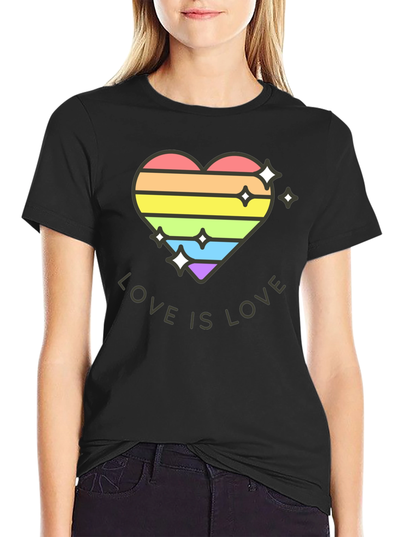 Love is Love Rainbow Heart Tee