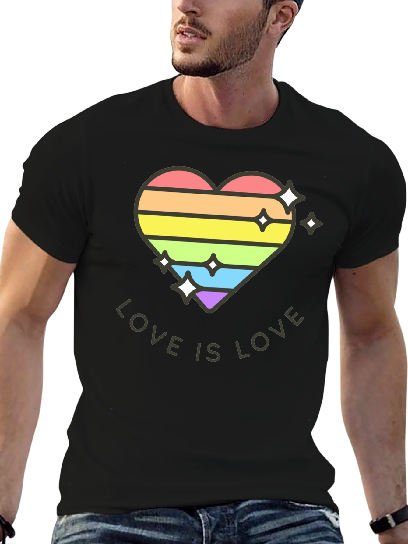 Love is Love Rainbow Heart Tee