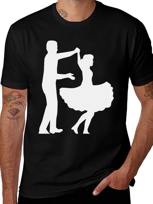 Dancing Couple Graphic Tee - Black