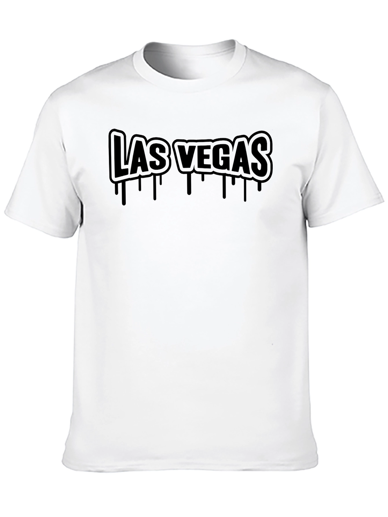 Las Vegas Drip Graphic Tee - Mens Black T-Shirt
