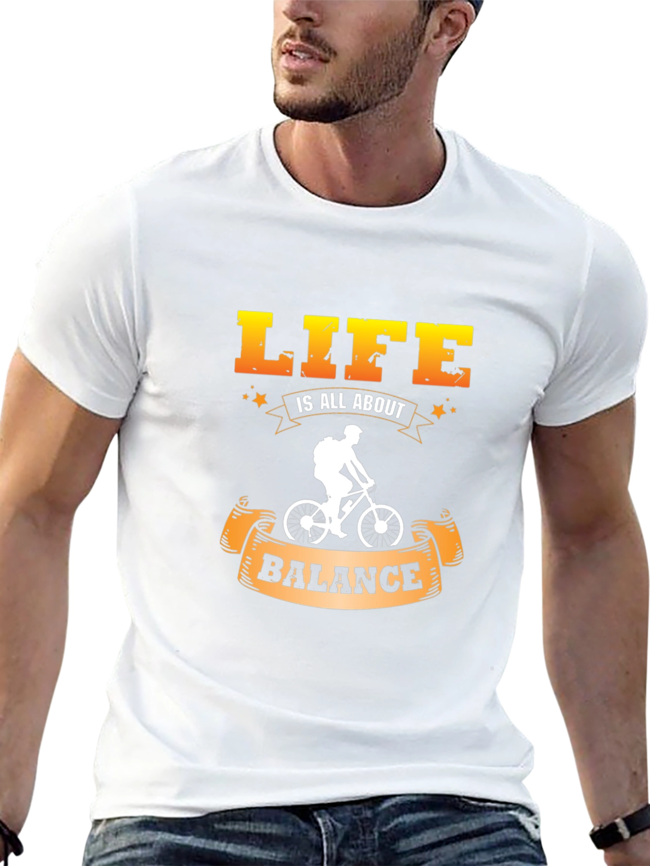 Life is All About Balance T-Shirt Cycling Design