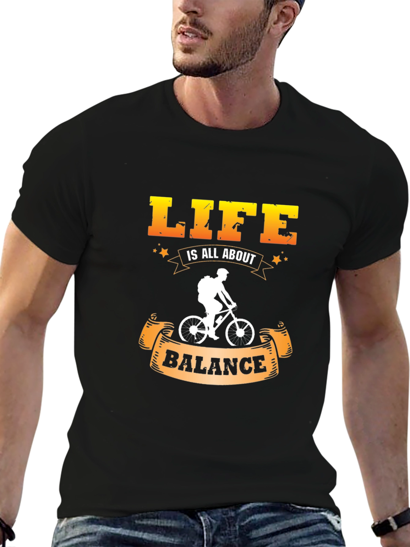 Life is All About Balance T-Shirt Cycling Design