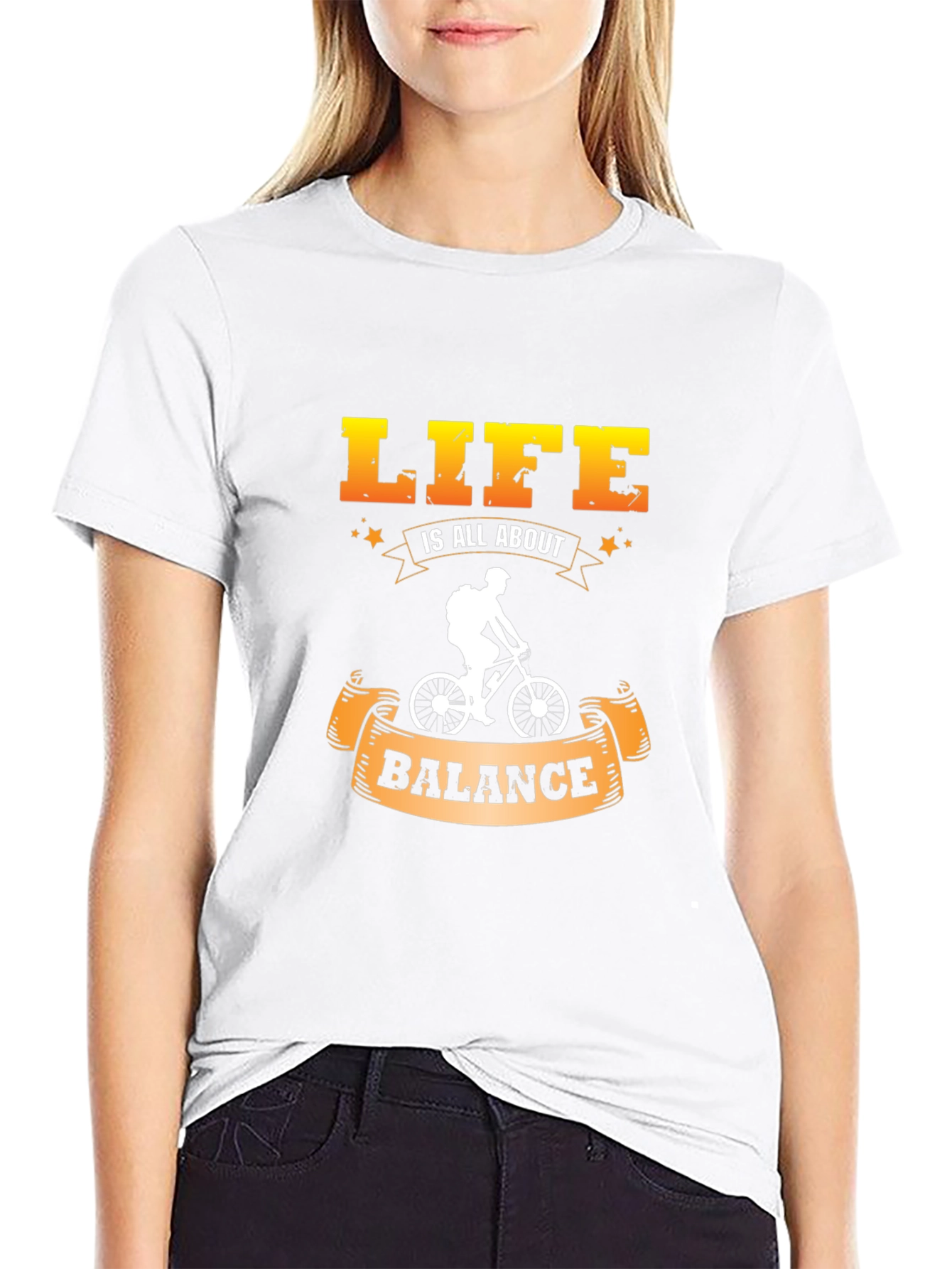 Life is All About Balance T-Shirt Cycling Design