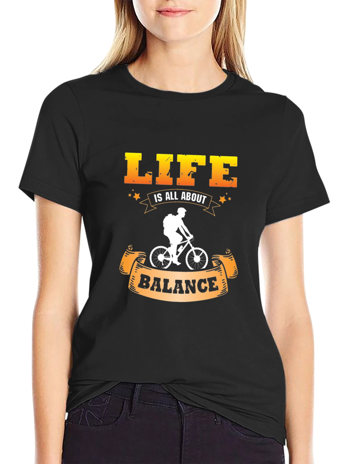 Life is All About Balance T-Shirt Cycling Design