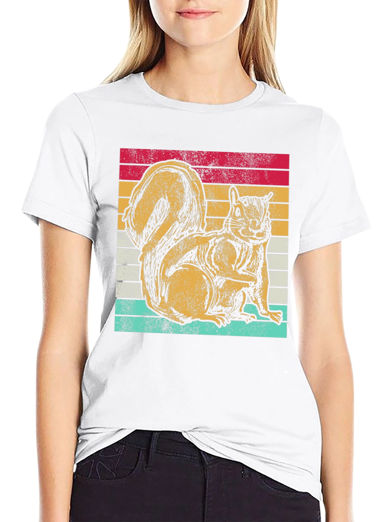 Retro Squirrel Graphic Tee - Classic Fit