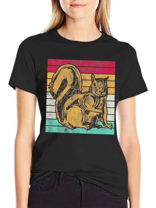 Retro Squirrel Graphic Tee - Classic Fit