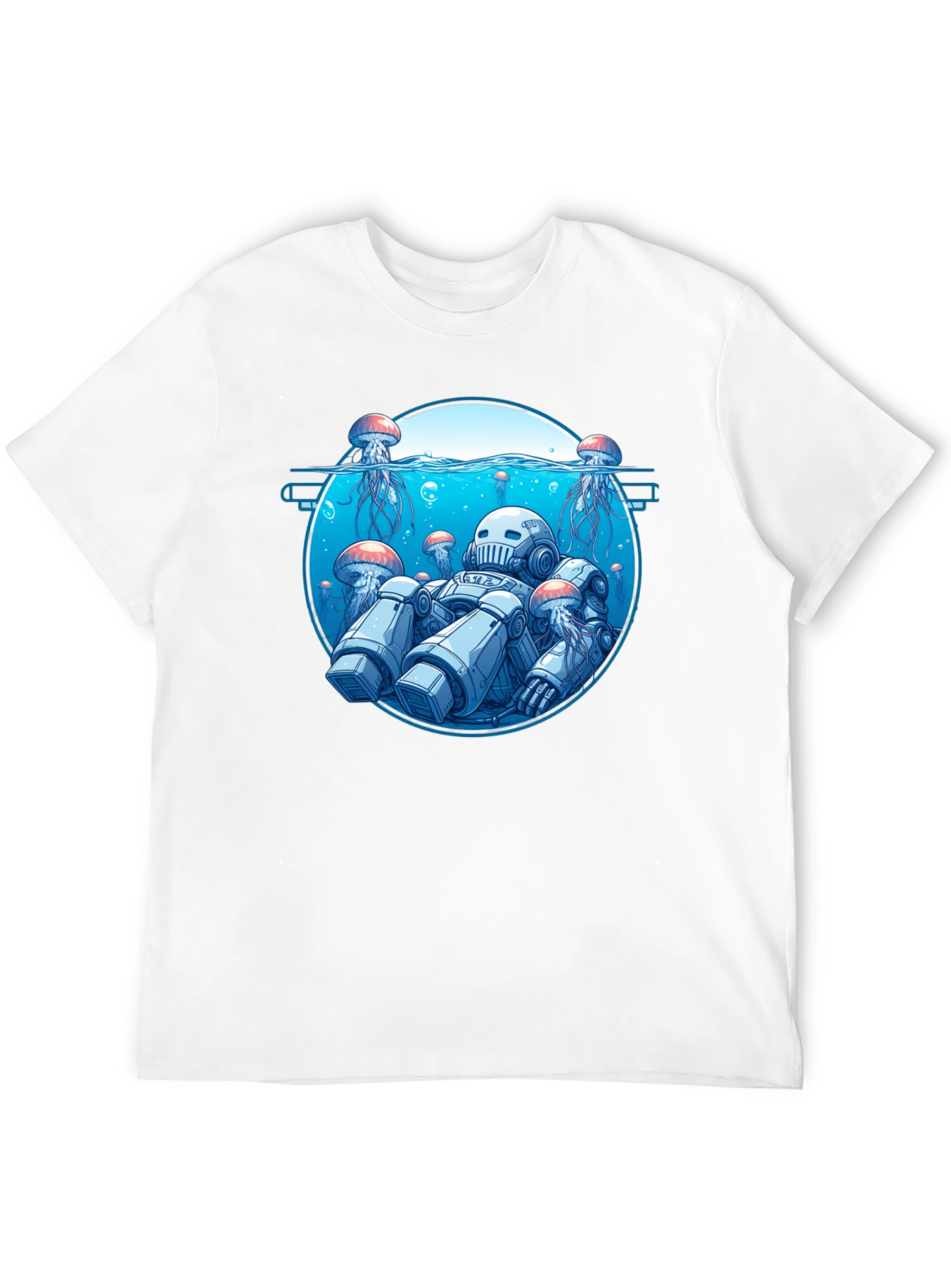Robot Jellyfish Graphic T-Shirt