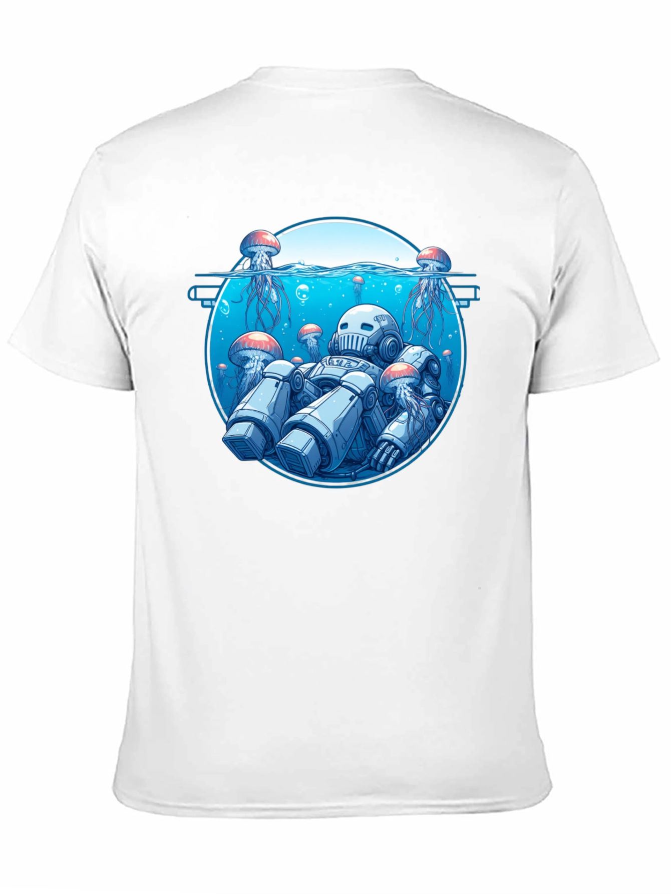 Robot Jellyfish Graphic T-Shirt