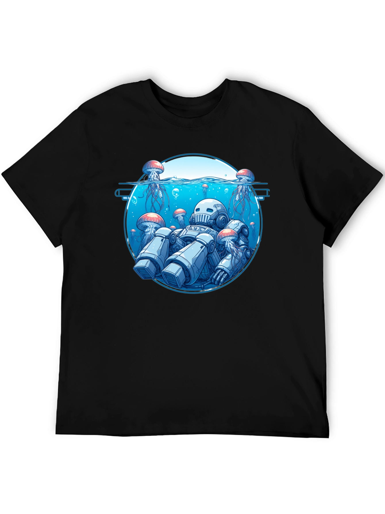 Robot Jellyfish Graphic T-Shirt