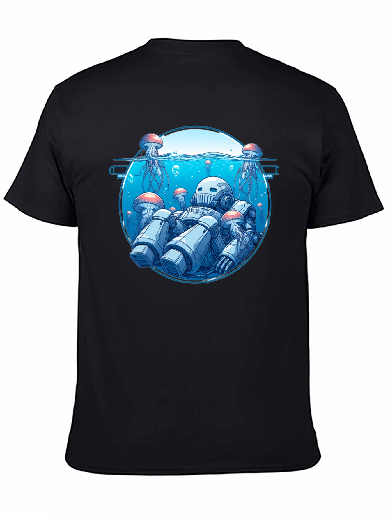 Robot Jellyfish Graphic T-Shirt