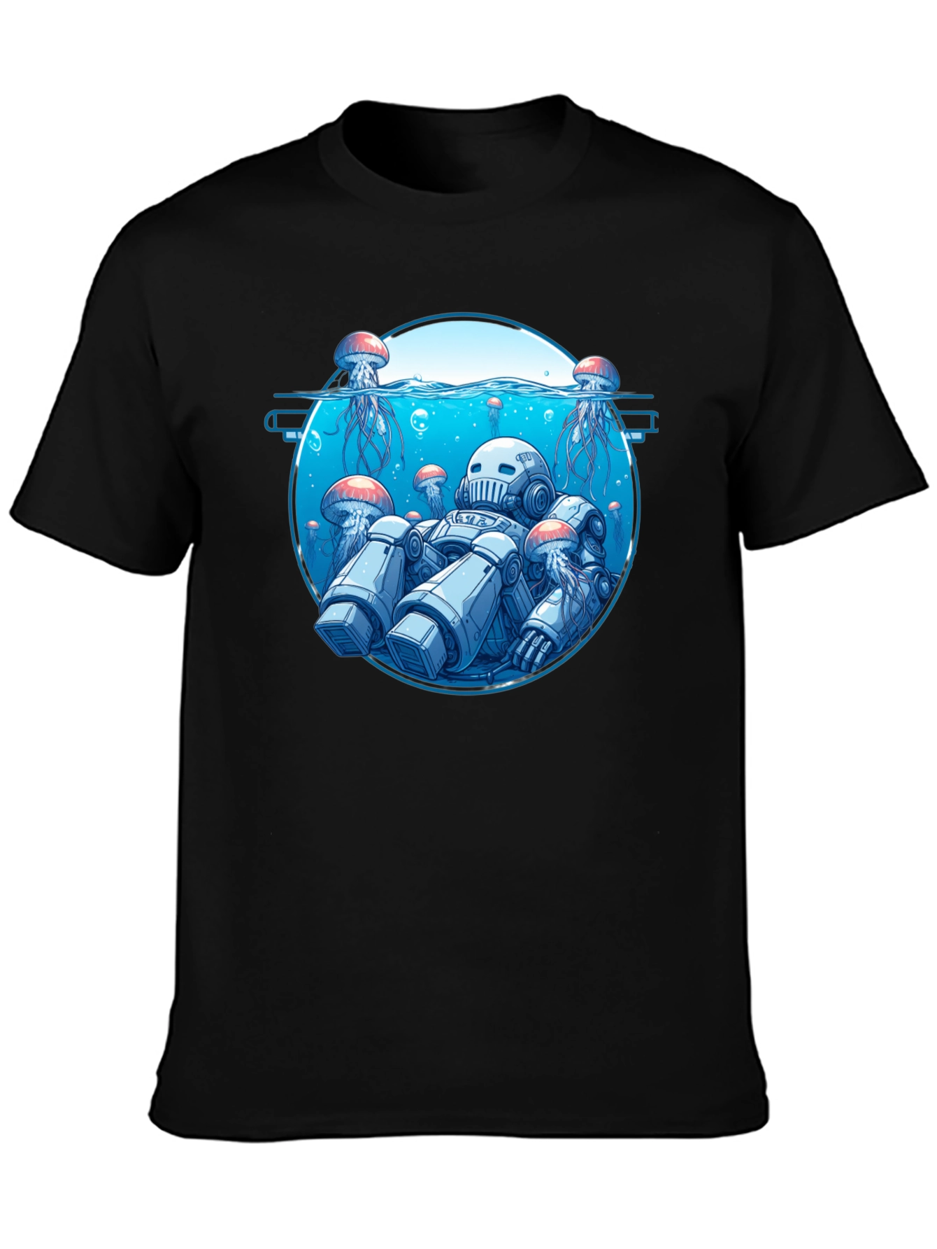 Robot Jellyfish Graphic T-Shirt