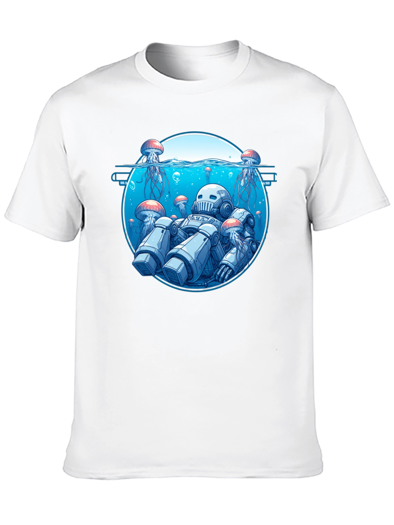 Robot Jellyfish Graphic T-Shirt