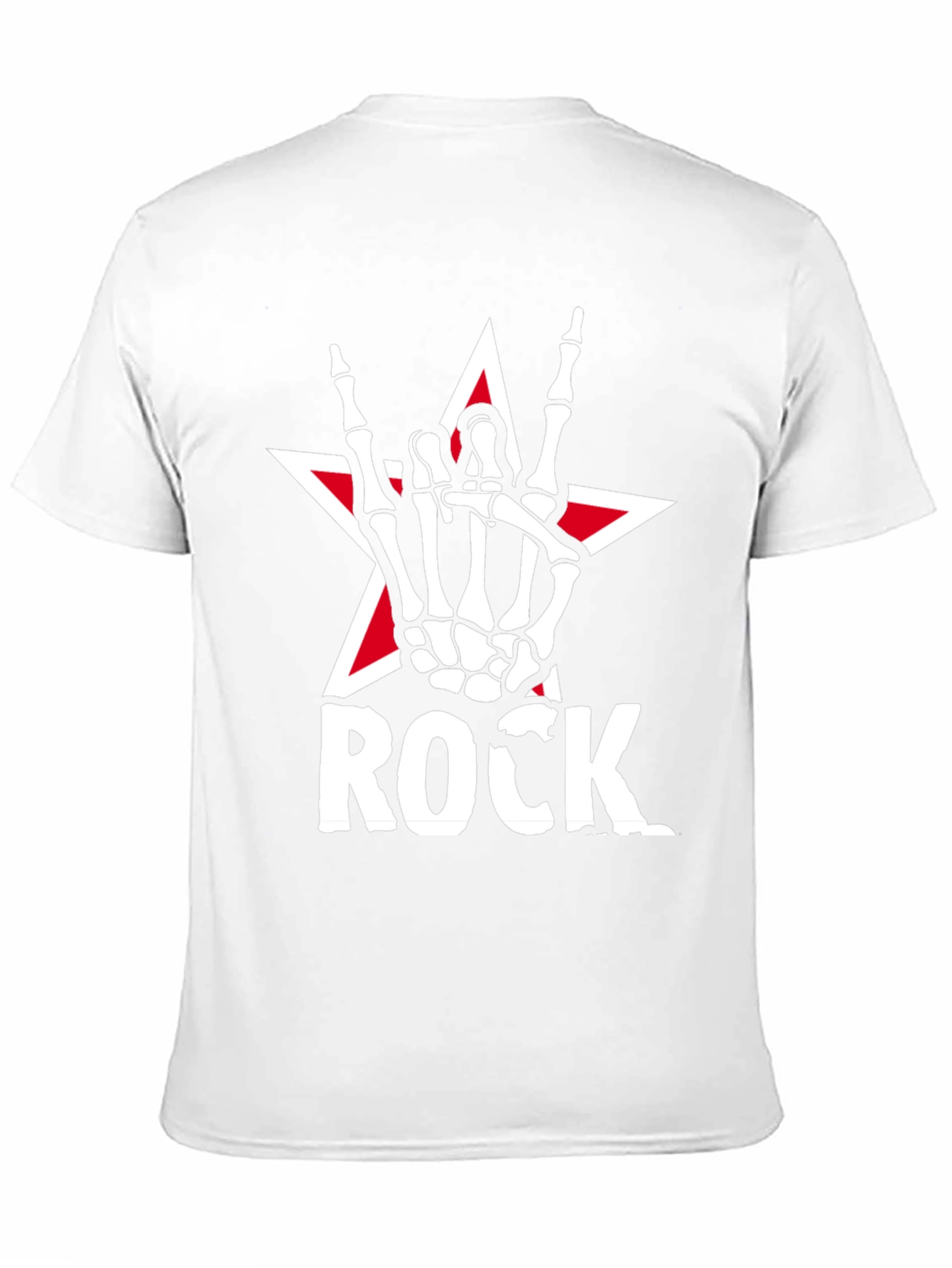 Rock On Skeleton Hand Star T-Shirt