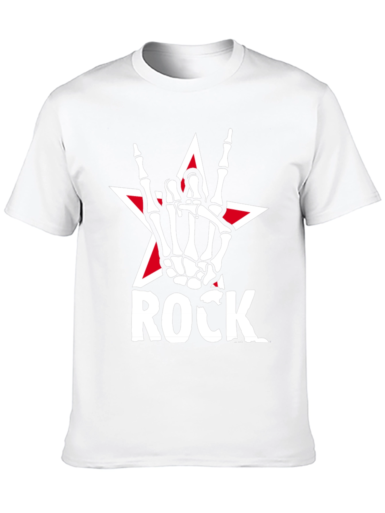 Rock On Skeleton Hand Star T-Shirt