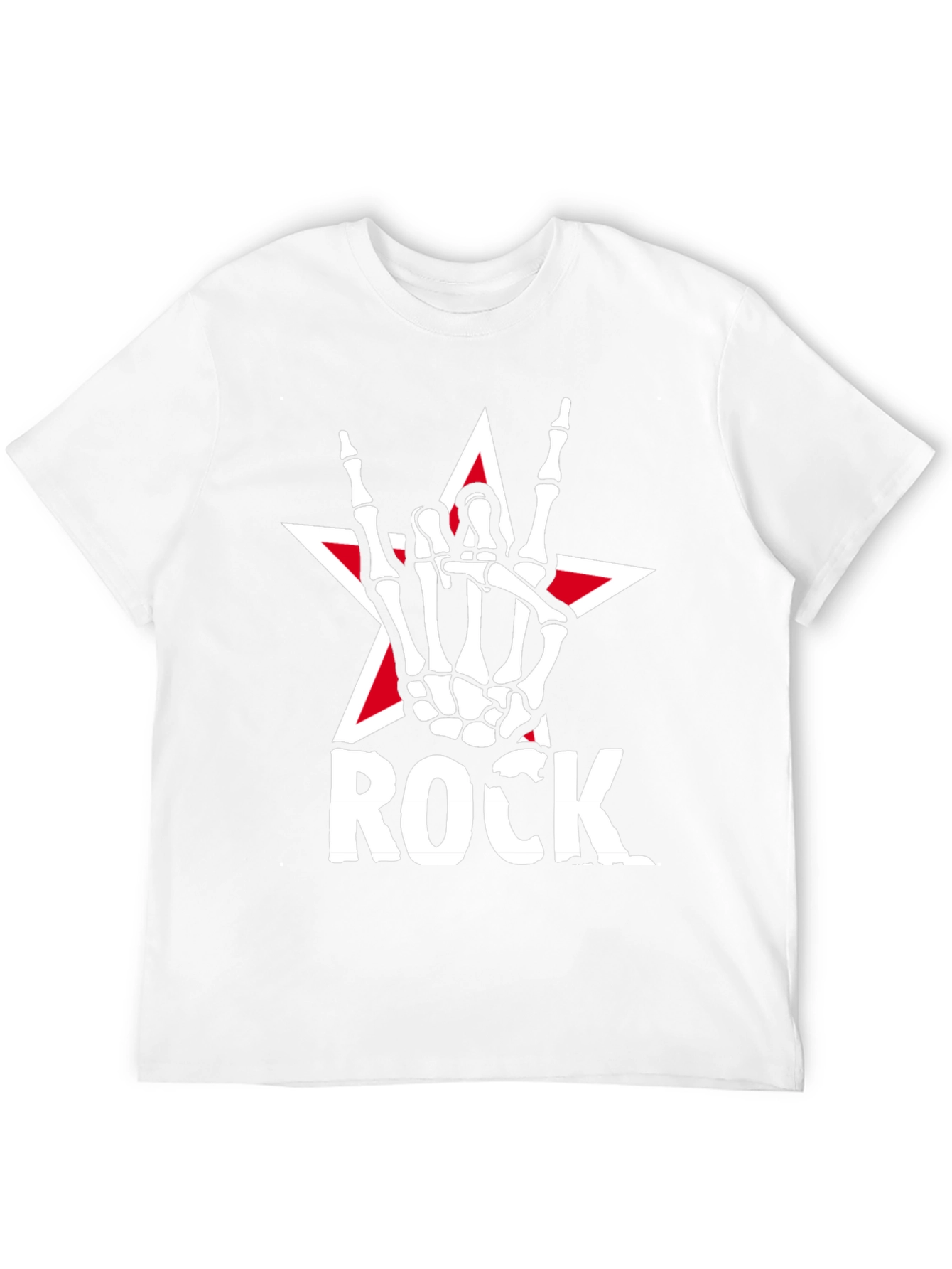 Rock On Skeleton Hand Star T-Shirt